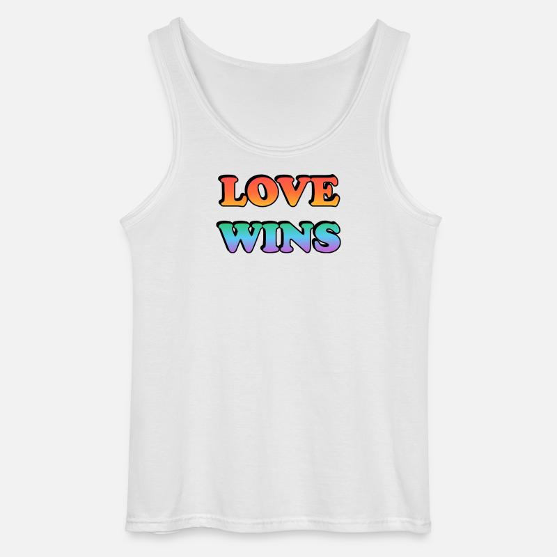 Liebe gewinnt Stolz Gradient - Gildan Männer Tank Top - Weiß