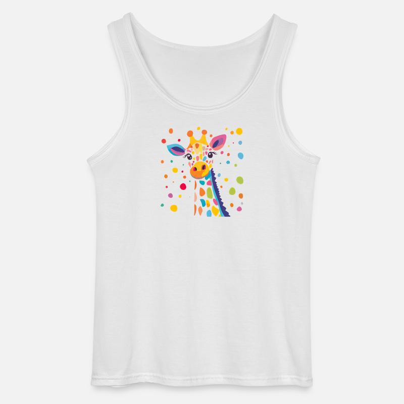Königliche Giraffe Farbkonfetti - Gildan Männer Tank Top - Weiß