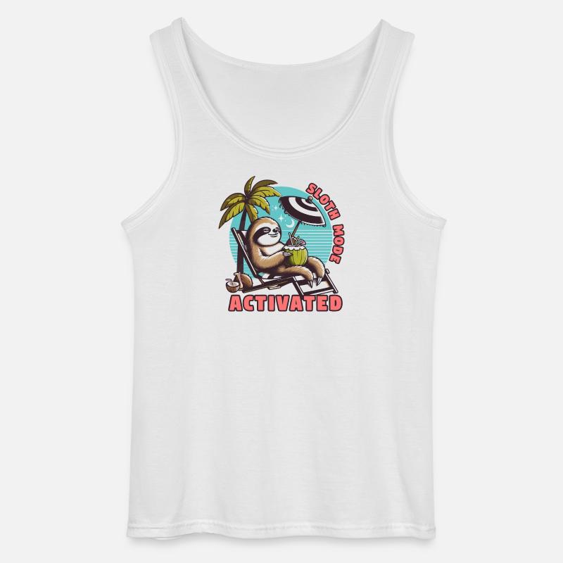 Faultiermodus - Sloth Mode Activated Faultier Rela - Gildan Men’s Tank Top - white