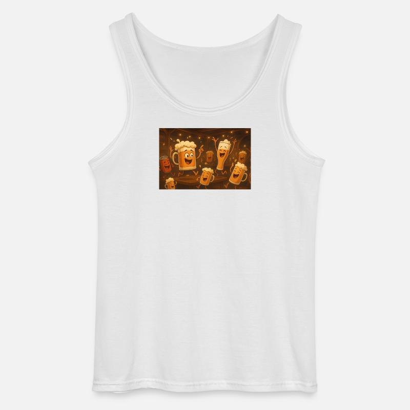 Biere, die mit Freude feiern - Gildan Männer Tank Top - Weiß