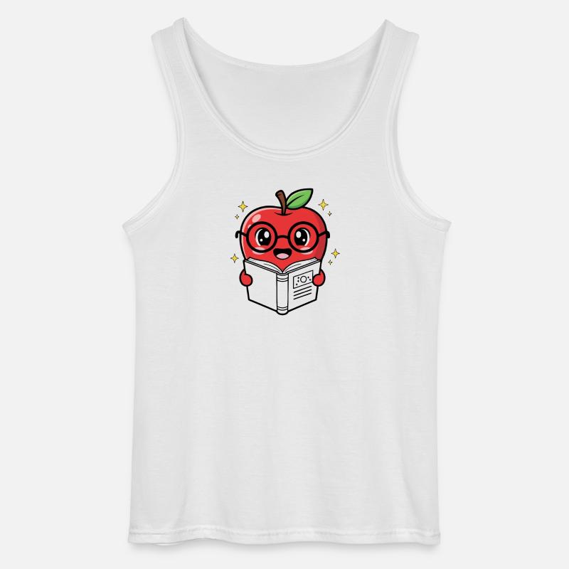 Fruit Cartoon Learning and Reading - Gildan Männer Tank Top - Weiß