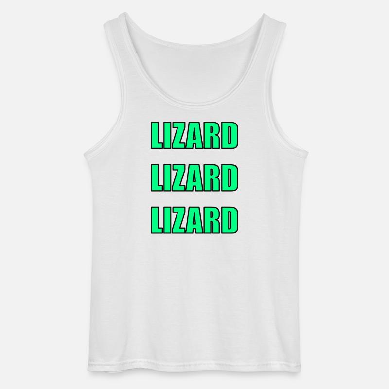 Echsen-Echo - Gildan Männer Tank Top - Weiß