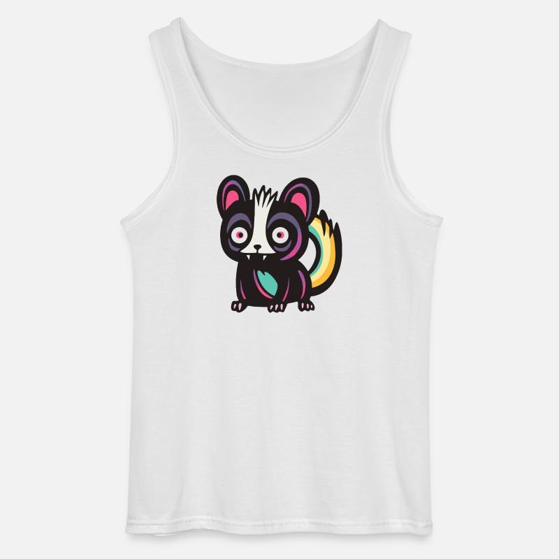 Stinktier Halloween Comic Lustig - Gildan Männer Tank Top - Weiß