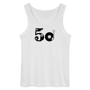 50s Fifty Fifties - Gildan Men’s Tank Top - white - Front - AI Model Male 185 dark (185cm)