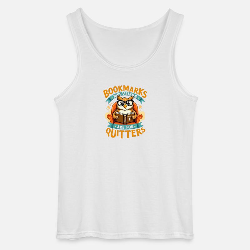 Lesezeichen sind für Quitters Eule - Gildan Männer Tank Top - Weiß