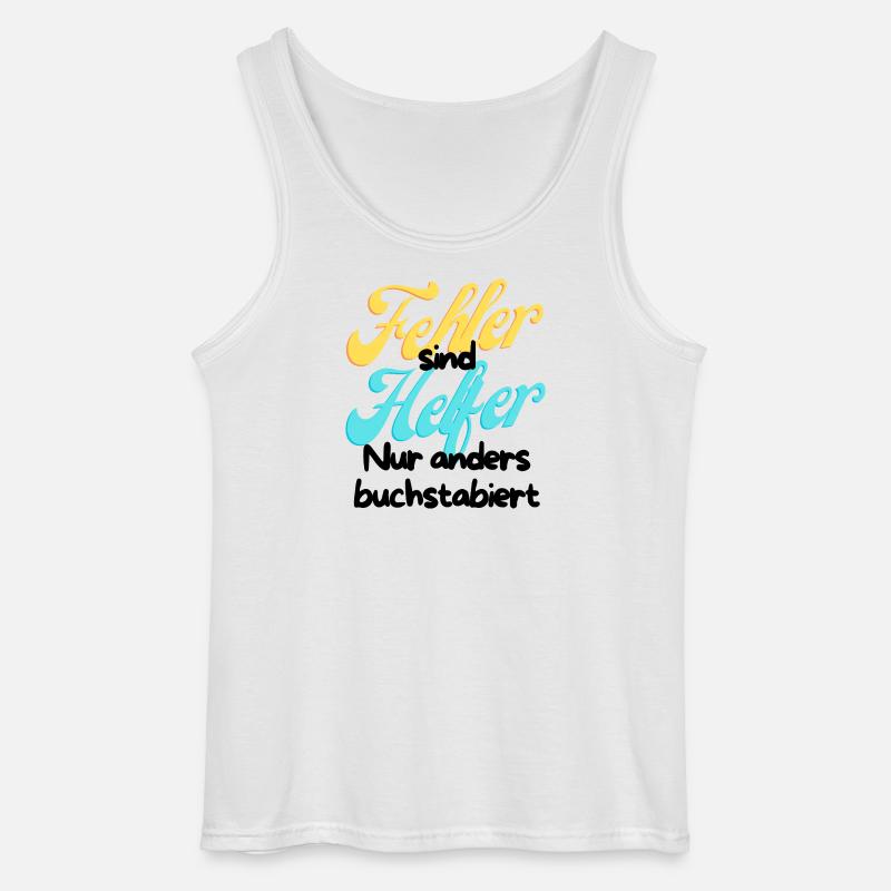 Error Helper Gradient Script - Gildan Men’s Tank Top - white