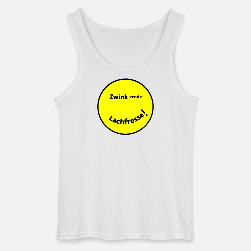 Zwinkernde Lachfresse - Gildan Männer Tank Top - Weiß