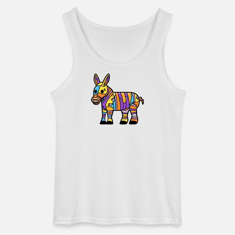 Esel Halloween Zombie - Gildan Männer Tank Top - Weiß