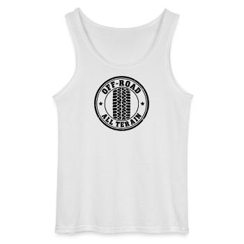 off-road - Gildan Men’s Tank Top - white - Front - AI Model Male 185 dark (185cm)