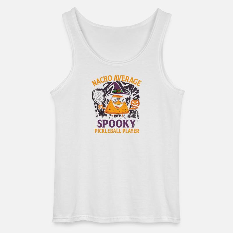 Nacho Average Spooky Pickleball Design - Gildan Männer Tank Top - Weiß