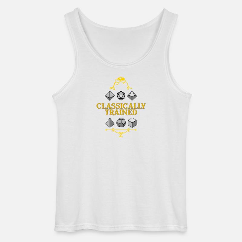 Classically Trained Dice Mastery - Gildan Men’s Tank Top - white