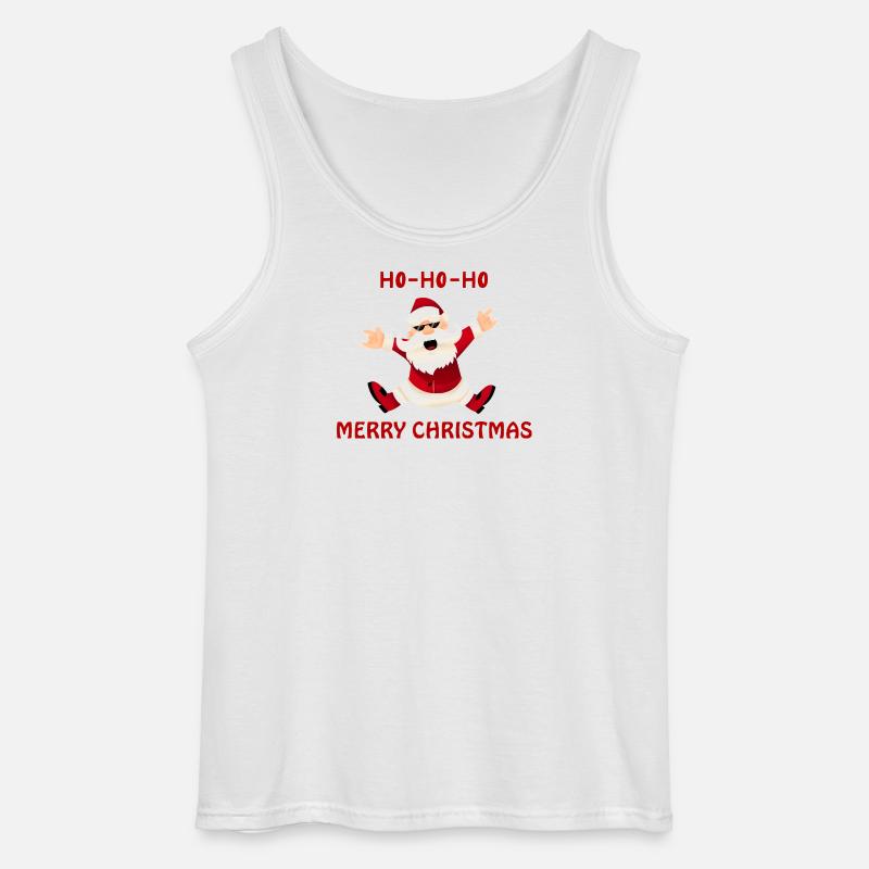 Fröhlicher springender Santa - Gildan Männer Tank Top - Weiß