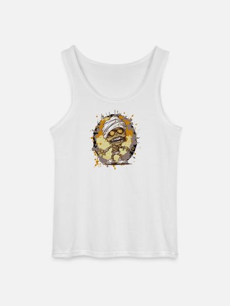 Mummy in splatter look - Gildan Men’s Tank Top - white