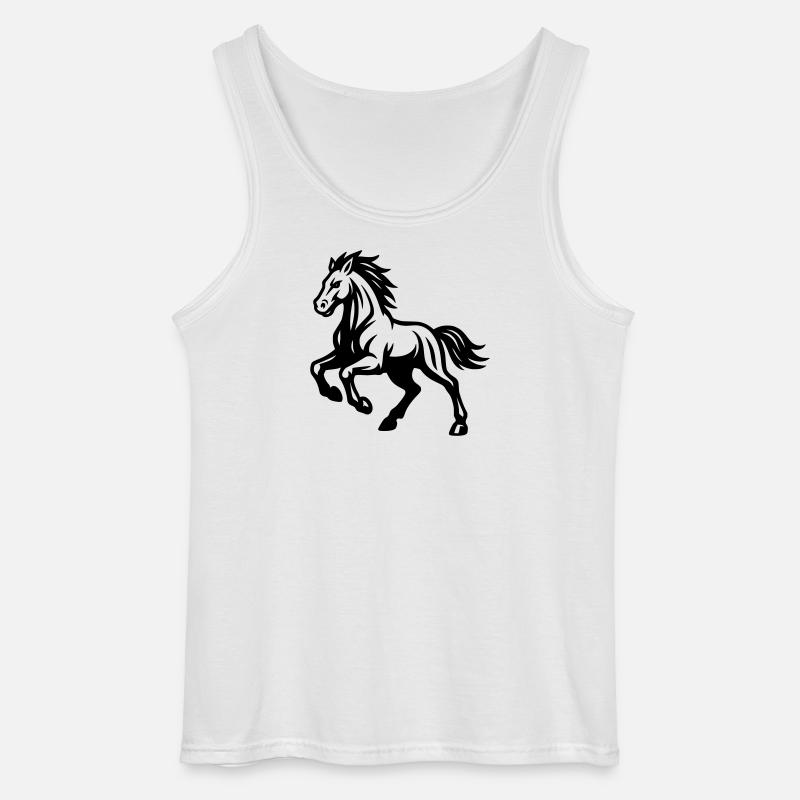 Pferd  - Gildan Männer Tank Top - Weiß