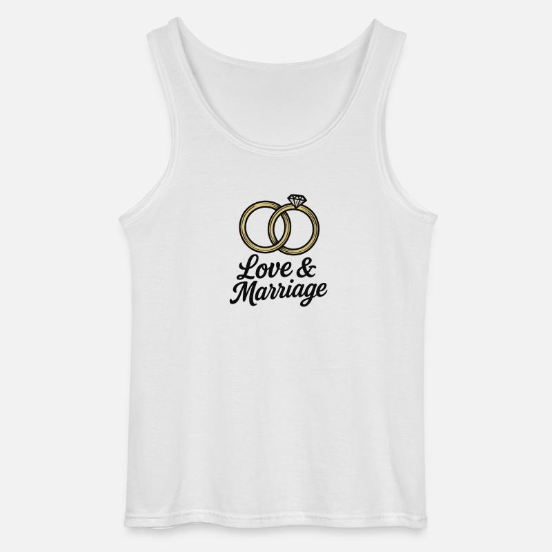Liebe & Ehe Trauringe - Liebe & Ehe - Gildan Männer Tank Top - Weiß