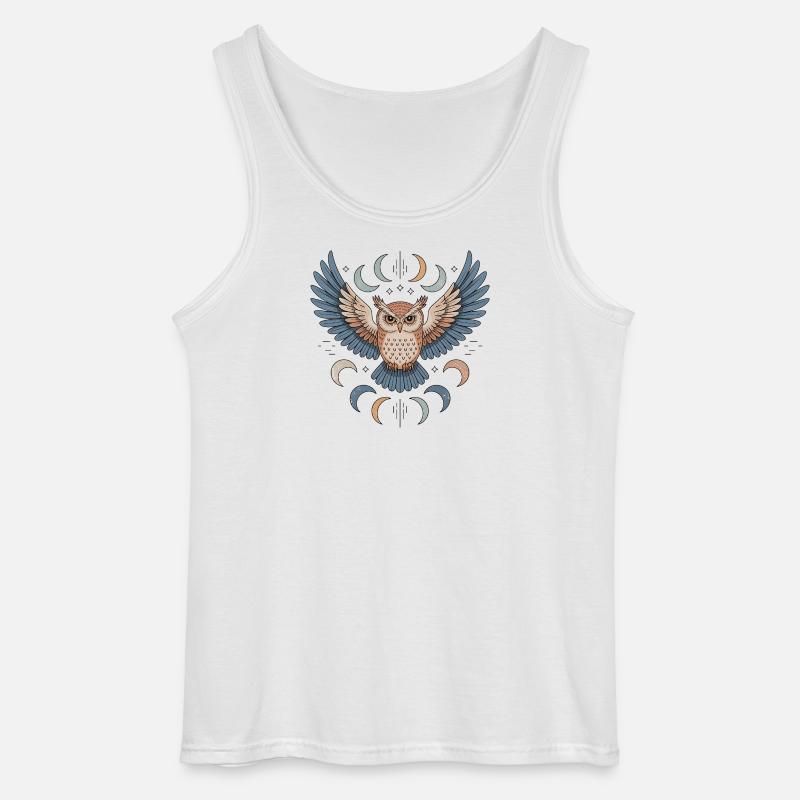 Boho Eule - Gildan Männer Tank Top - Weiß