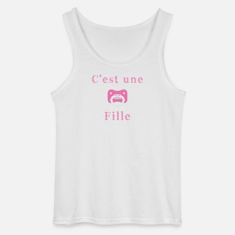 Geburt - es ist ein Mädchen - Gildan Männer Tank Top - Weiß