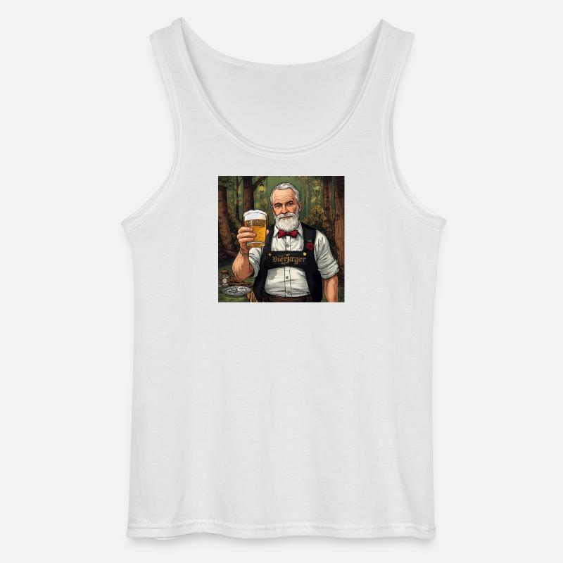 Bierjäger im Waldabend - Gildan Männer Tank Top - Weiß