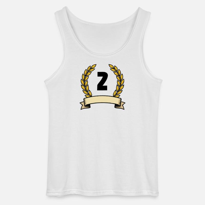 Lorbeerkranz Emblem Banner 2 - Gildan Männer Tank Top - Weiß