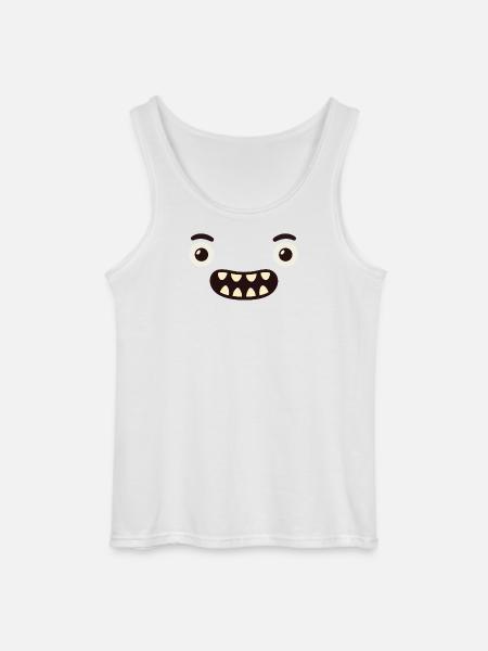 Monster Gesicht - Gildan Männer Tank Top - Weiß