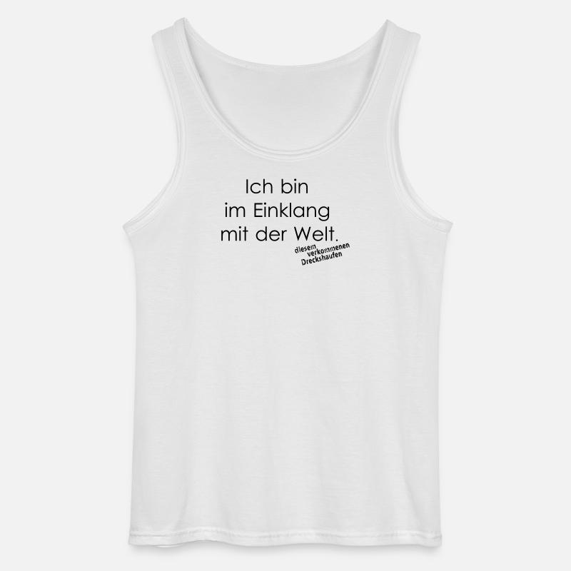 Einklang mit der Welt - Gildan Männer Tank Top - Weiß