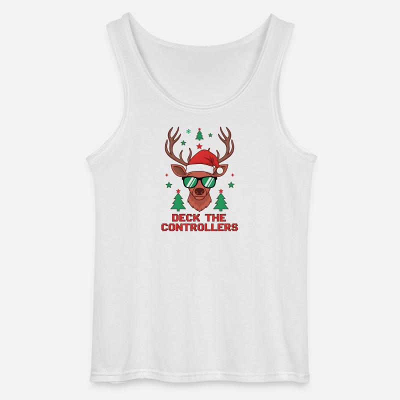 Deck die Controller Rentiere - Gildan Männer Tank Top - Weiß