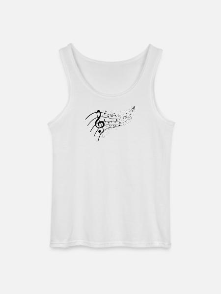 Black night with music knot - Gildan Men’s Tank Top - white
