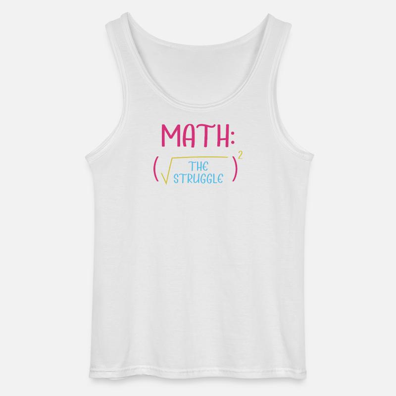 Math Math Math Teacher Mathematician - Gildan Men’s Tank Top - white