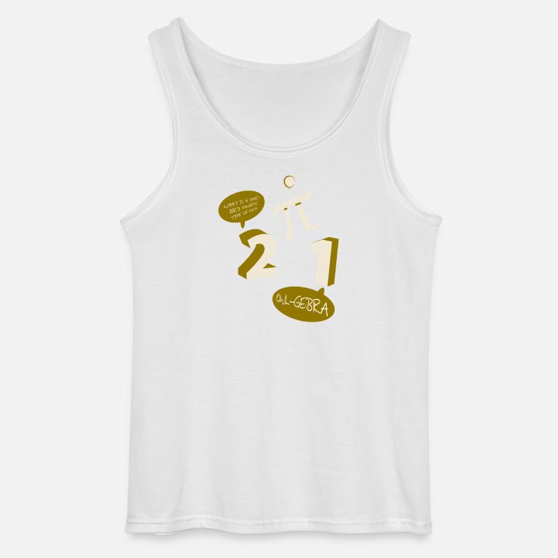 Math Math Math Teacher Mathematician - Gildan Men’s Tank Top - white