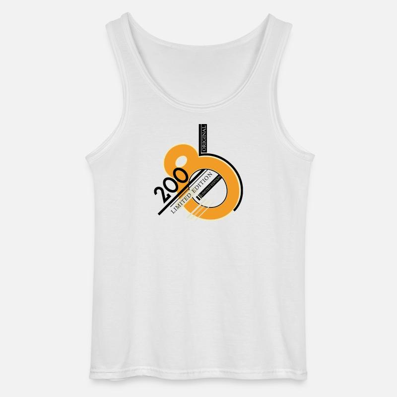 Orangen Ringdesign Limited Edition 2008 - Gildan Männer Tank Top - Weiß