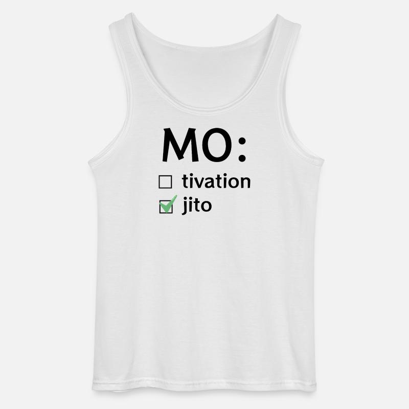 Motivation oder Mojito - Gildan Männer Tank Top - Weiß