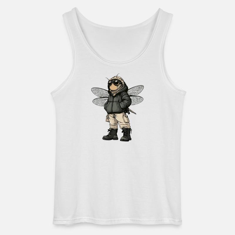 Libelle Cool Winter - Gildan Männer Tank Top - Weiß