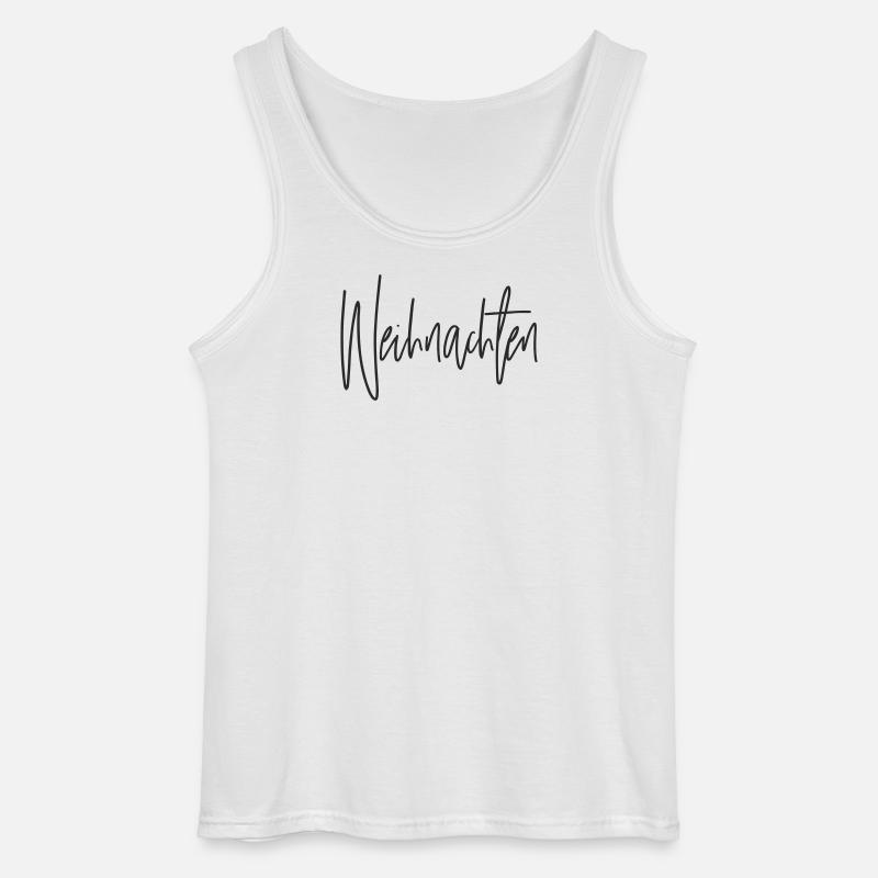 Weihnachten Script Handlettering - Gildan Männer Tank Top - Weiß