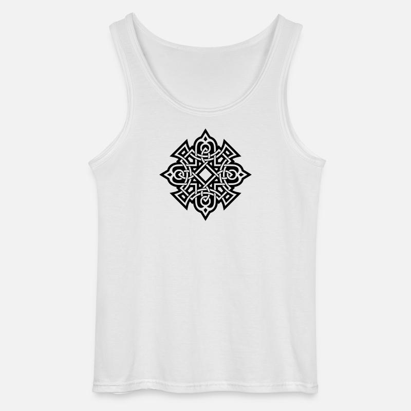 Celtic Pattern - Gildan Men’s Tank Top - white