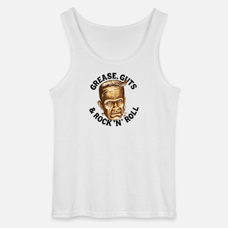 Gomina, Eingeweide & Rock... - Gildan Männer Tank Top - Weiß