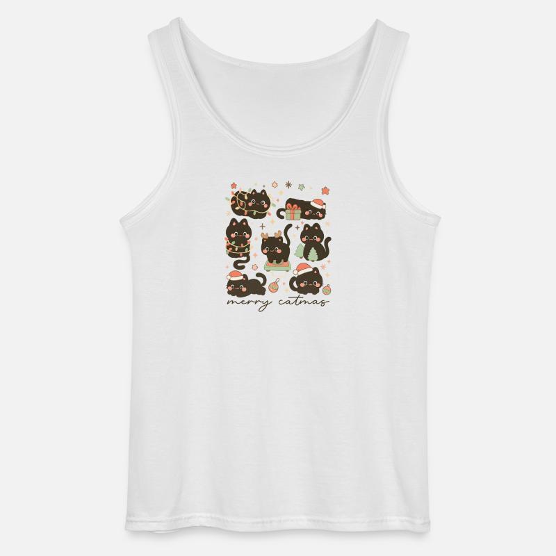 Fröhliche Katzen Kuschelige Katzen, Liebe Kätzchen - Gildan Männer Tank Top - Weiß