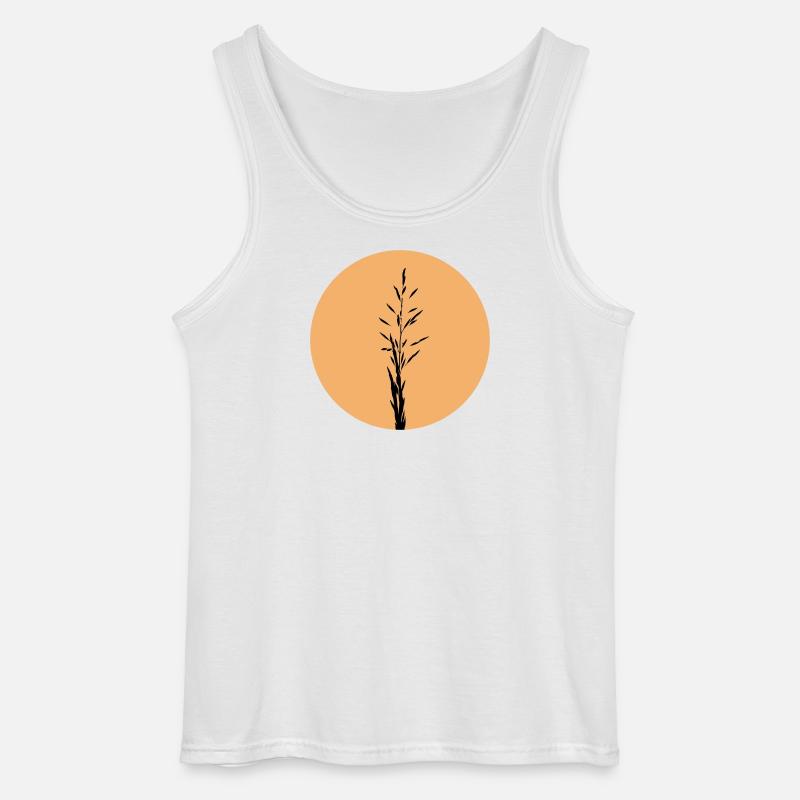 Silhouette im Sunset Circle - Gildan Männer Tank Top - Weiß