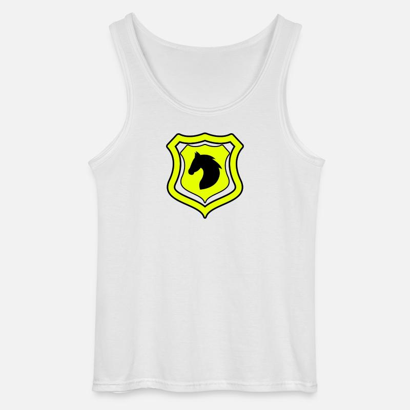 Pferde - Gildan Männer Tank Top - Weiß