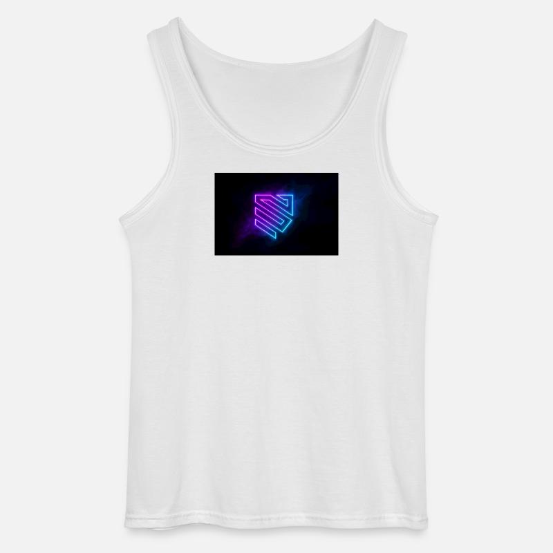 Neon Geometrischer Schild - Gildan Männer Tank Top - Weiß