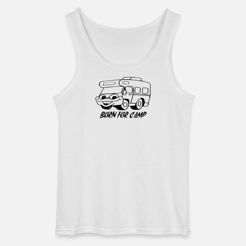 Born for Camp - Gildan Männer Tank Top - Weiß