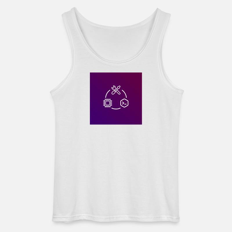 TechKreis Chip Code Werkzeug - Gildan Männer Tank Top - Weiß