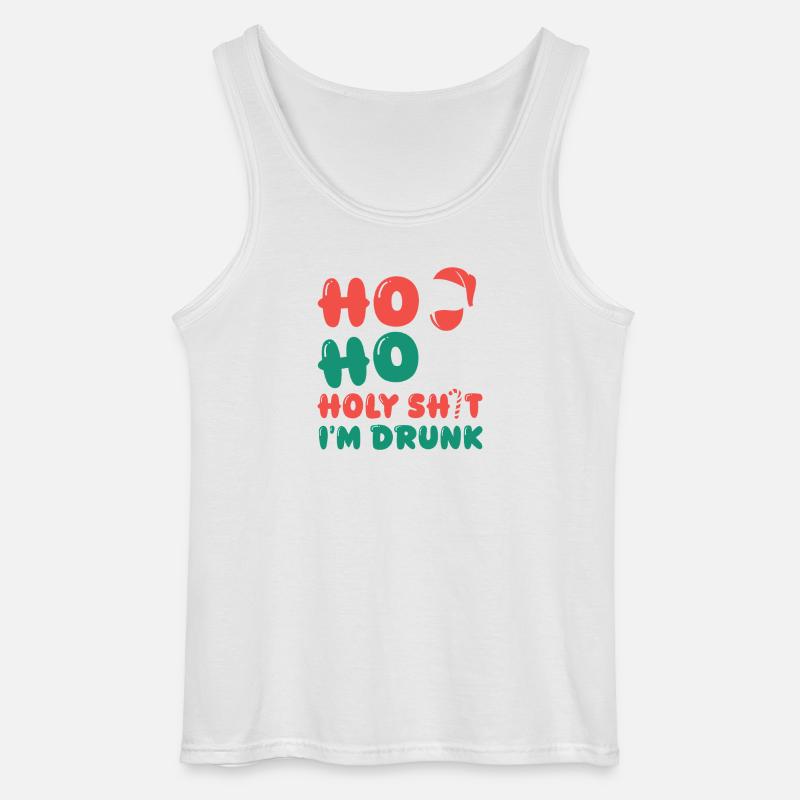 HoHo Holy Shi*t I’m Drunk - Gildan Männer Tank Top - Weiß