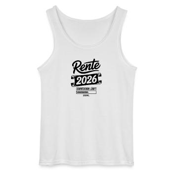Rente 2026 Countdown Grafik - Gildan Männer Tank Top - Weiß - Vorne - AI Model Male 185 dark (185cm)