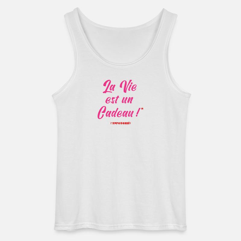 DAS LEBEN IST EIN GESCHENK (vergiftet) - Gildan Männer Tank Top - Weiß