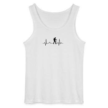 Herzschlag Wanderer auf Pfad - Gildan Männer Tank Top - Weiß - Vorne - AI Model Male 185 dark (185cm)