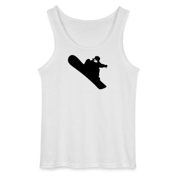 Planche à neige - Débardeur Gildan Homme - blanc - Devant - AI Model Male 185 dark (185cm)