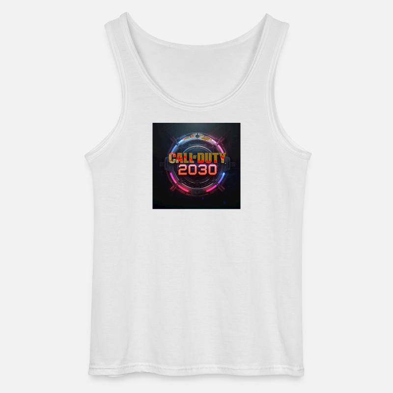 Frontline 2030 Neon Expanse - Gildan Männer Tank Top - Weiß