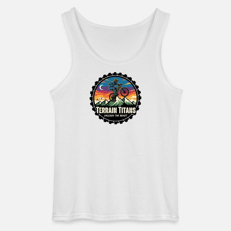 Terrain Titans MTB Unleashed - Gildan Männer Tank Top - Weiß