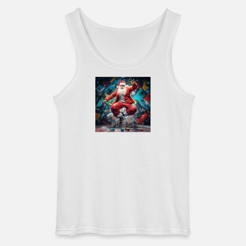 Weihnachtsmann Graffiti Sprung Breakdance - Gildan Männer Tank Top - Weiß