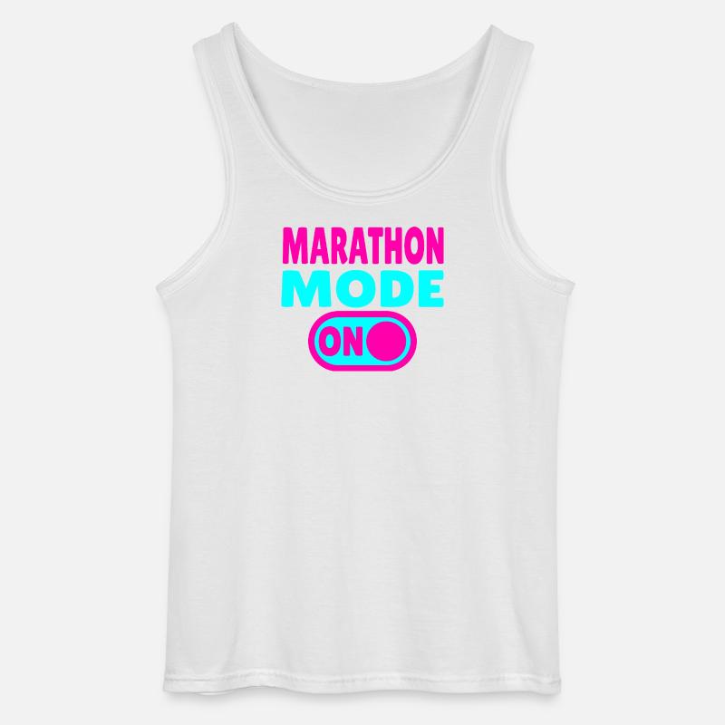 Mode marathon activé – Courir avec passion - Débardeur Gildan Homme - blanc